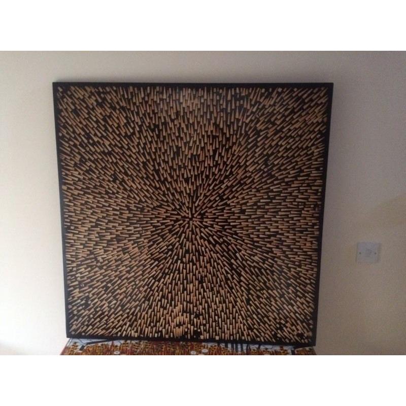 STUNNING HAND MADE TRIPPY BAMBOO WALL ART