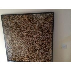 STUNNING HAND MADE TRIPPY BAMBOO WALL ART