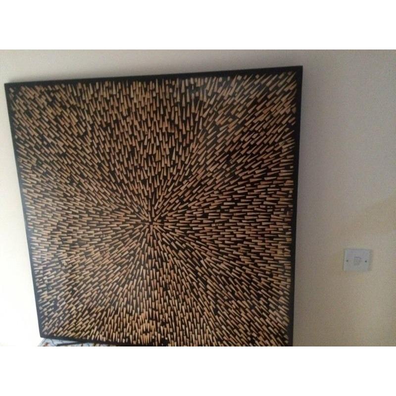 STUNNING HAND MADE TRIPPY BAMBOO WALL ART