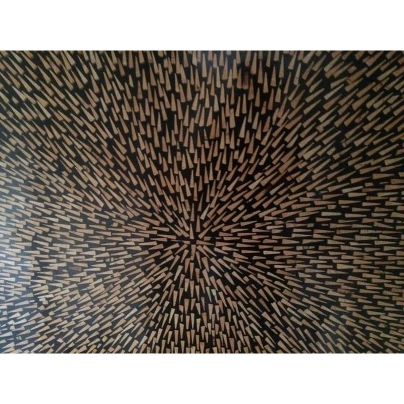 STUNNING HAND MADE TRIPPY BAMBOO WALL ART