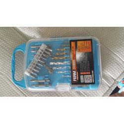 Ferm cordless power drill 18v with drill bit set