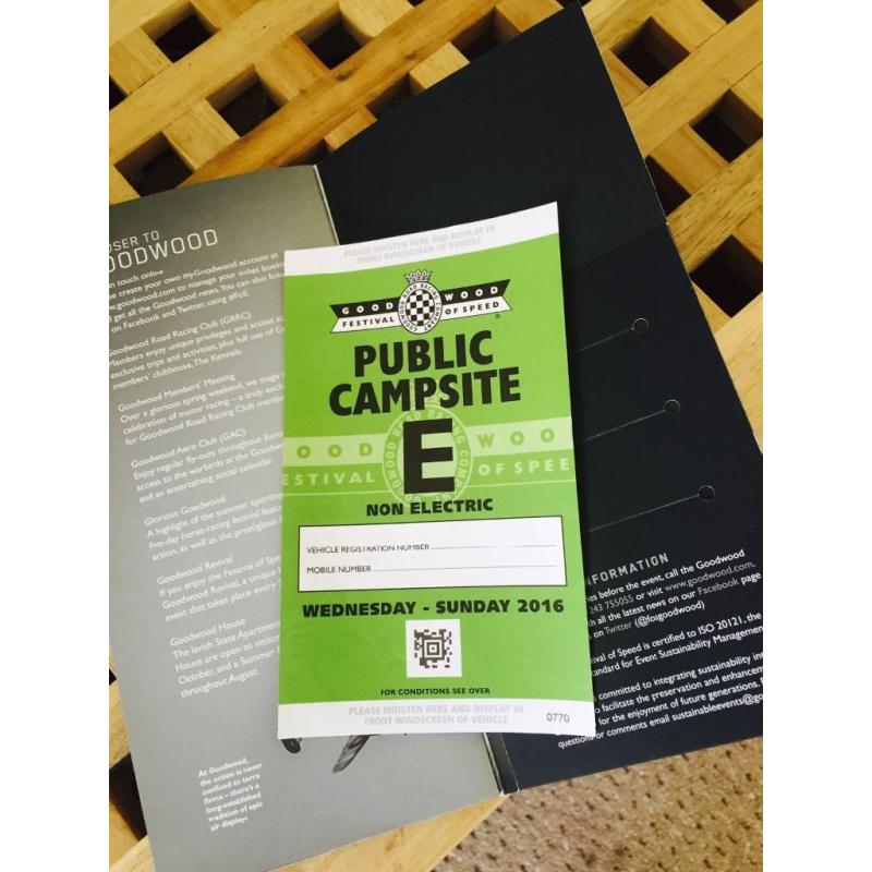 Goodwood Festival Of Speed - Camping Ticket