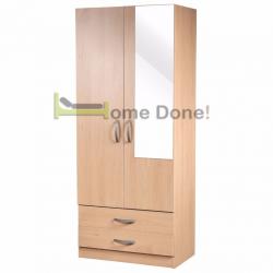 **7-DAY MONEY BACK GUARANTEE!**- 2 Door or 3 Door Ready Built Wardrobe - SAME/NEXT DAY DELIVERY