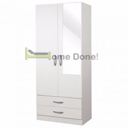 **7-DAY MONEY BACK GUARANTEE!**- 2 Door or 3 Door Ready Built Wardrobe - SAME/NEXT DAY DELIVERY