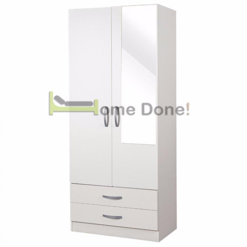 **7-DAY MONEY BACK GUARANTEE!**- 2 Door or 3 Door Ready Built Wardrobe - SAME/NEXT DAY DELIVERY