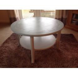 Beautiful white/duck egg blue coffee table