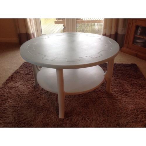 Beautiful white/duck egg blue coffee table