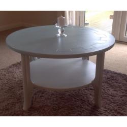 Beautiful white/duck egg blue coffee table