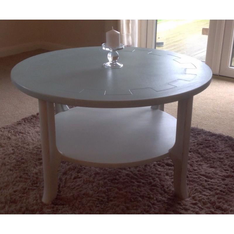 Beautiful white/duck egg blue coffee table