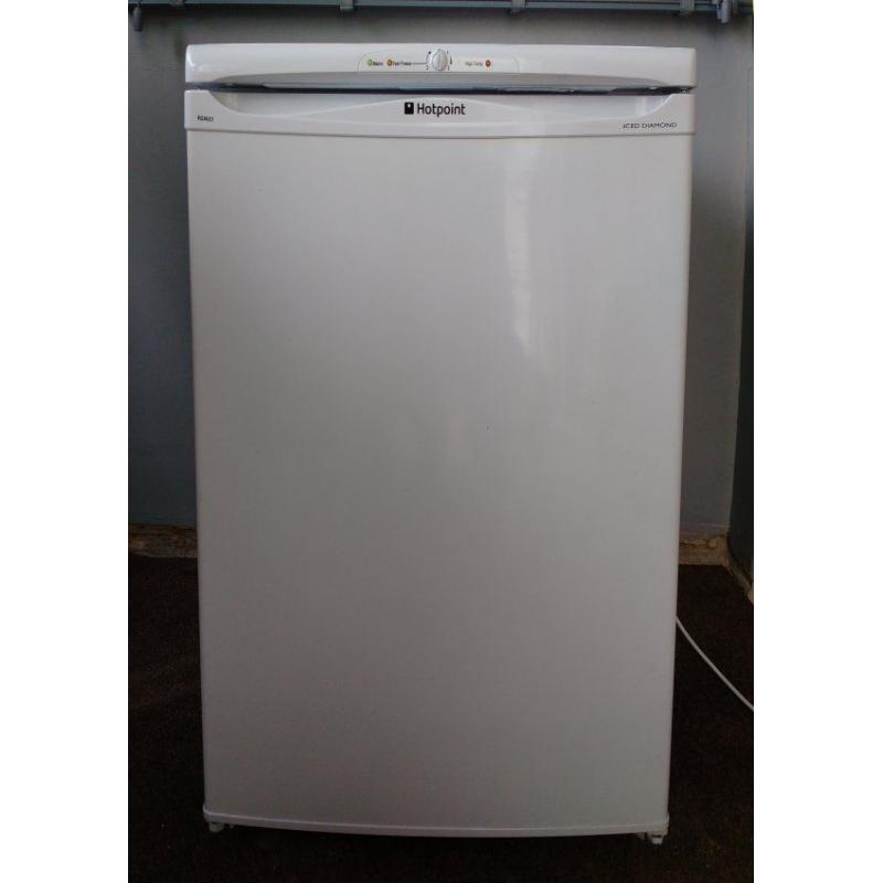 Hotpoint RZAV21 Iced Diamond upright freezer.