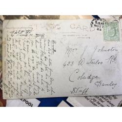 Job Lot Of Antique / Vintage Pre-War and Post War Postcards - 39 Postcards Most With Stamps- UNUSUAL