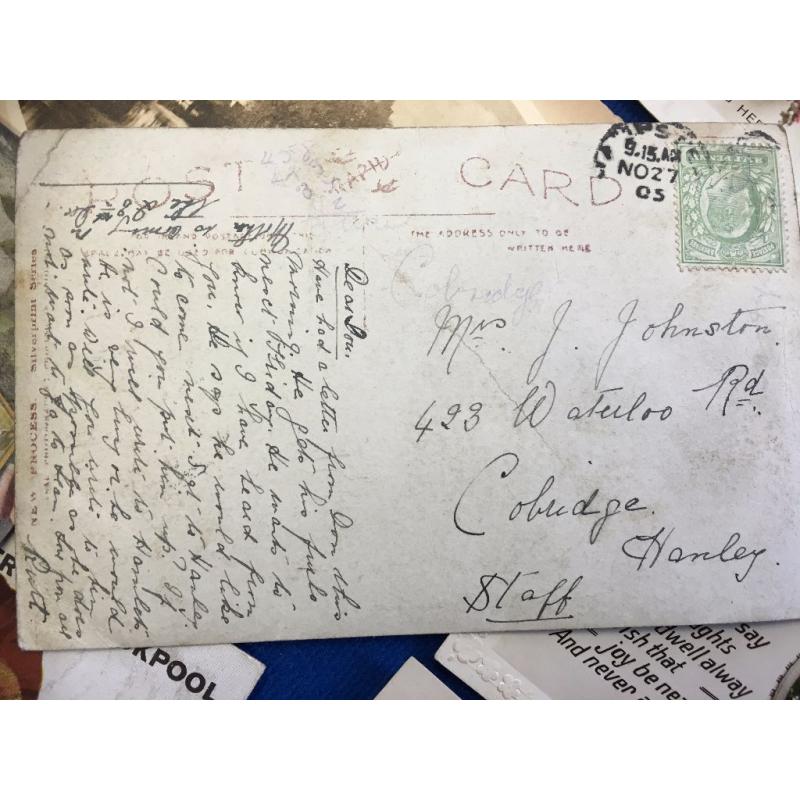 Job Lot Of Antique / Vintage Pre-War and Post War Postcards - 39 Postcards Most With Stamps- UNUSUAL