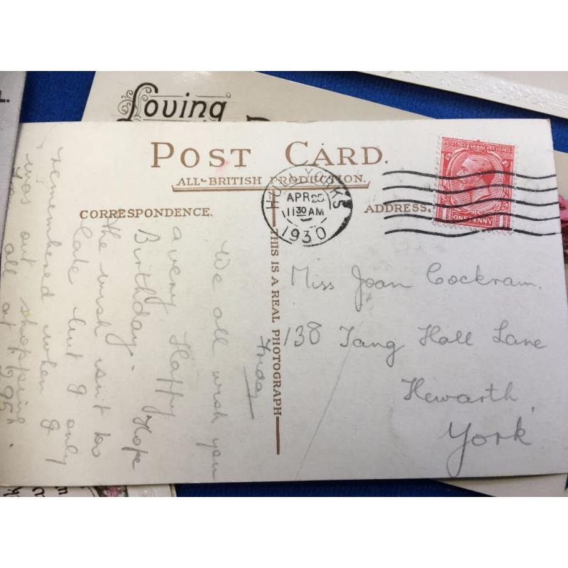 Job Lot Of Antique / Vintage Pre-War and Post War Postcards - 39 Postcards Most With Stamps- UNUSUAL