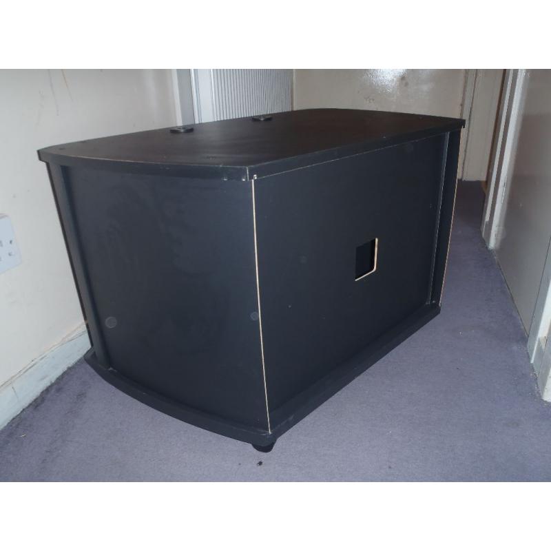 Black wooden TV Video unit
