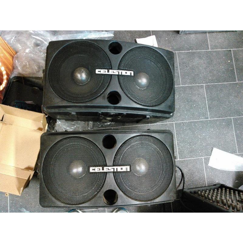 Celestion SR1 speakers with lids and controller