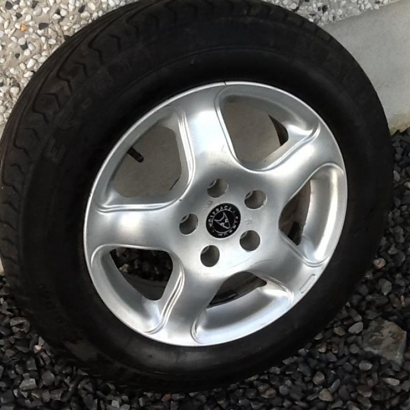 15INCH 5/112 VW WOLFRACE ALLOY WHEELS WITH TYRES FIT AUDI SEAT SKODA ETC