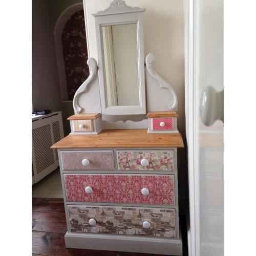 Beautiful Shabby Chic Dressing Table Chest of Drawers
