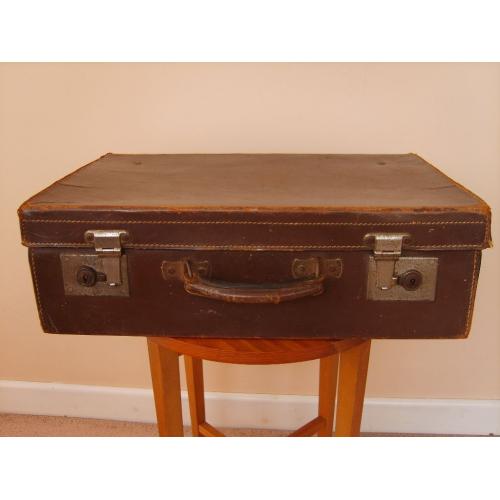 Vintage leather suitcase