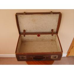 Vintage leather suitcase