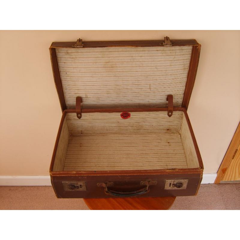 Vintage leather suitcase