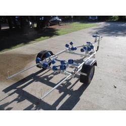 Brand new 500kg trailer for rib rigid inflatable, sailing, power boat. 24 months warranty inc VAT