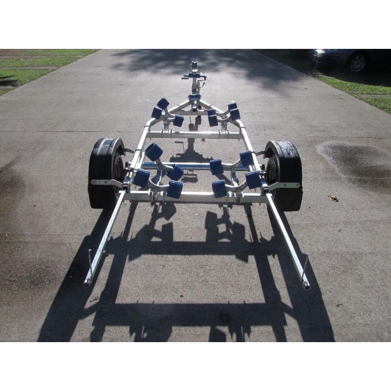Brand new 500kg trailer for rib rigid inflatable, sailing, power boat. 24 months warranty inc VAT