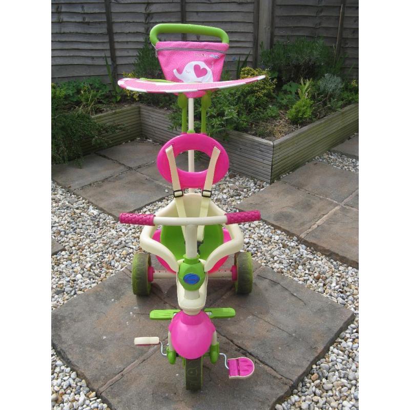 TRICYCLE, Smartrike Safari 4-in-1 Tricycle- Pink,Green and Cream (10-36 months), girls