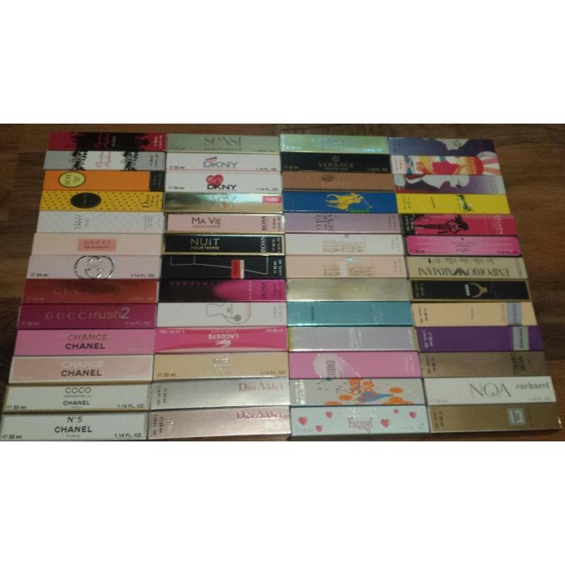 Chanel, Paco Rabanne, Hugo boss, Lacoste
