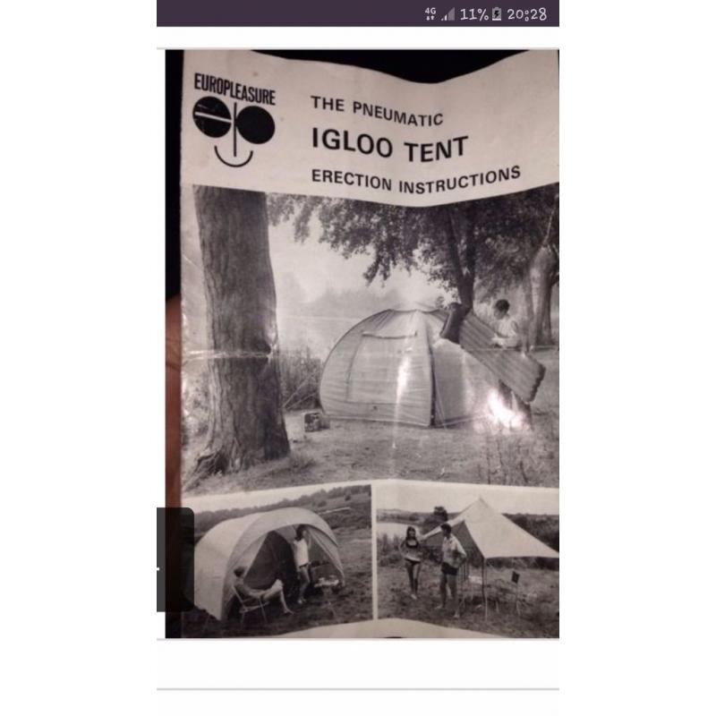 1960 rare tent for life takes 4 mins Inflate !