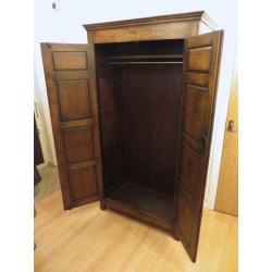 Solid Oak Jacobean Style Wardrobe
