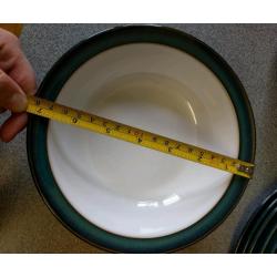 Denby Greenwich; dinner plates, side plate & bowls