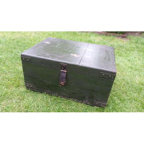 Very Heavy Military Trunk/Industrial coffee table/ tool box