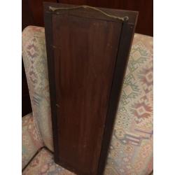 Charming small antique beveled rectangle mirror, wooden frame