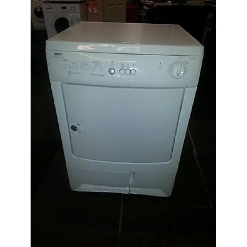 white zanussi 6kg condensor tumble dryer