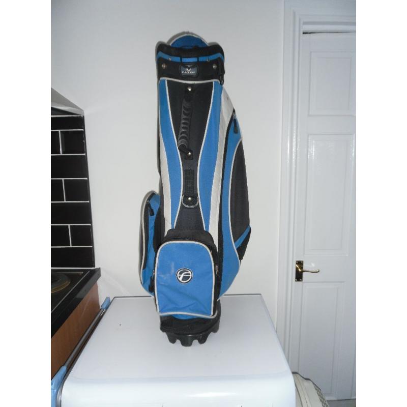 Blue - White - Black Fazer Lightweight Carry Golf Bag