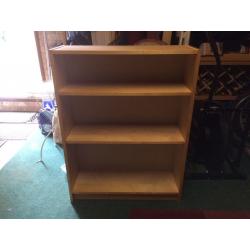 Pine effect book case