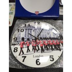 British Souvenir wall clock and 3D magnets
