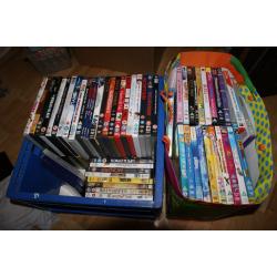 over 100 mixed dvds kids family action movies good for car boot at 30p each