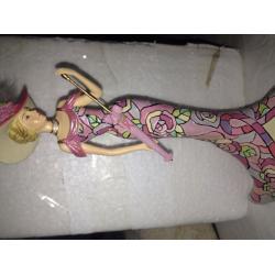 Pink Pose Of Hope Figurine Graced With A Pink Ribbon For Breast Cancer Awareness