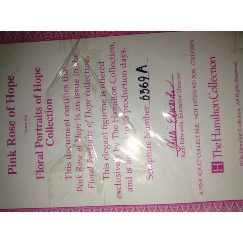 Pink Pose Of Hope Figurine Graced With A Pink Ribbon For Breast Cancer Awareness