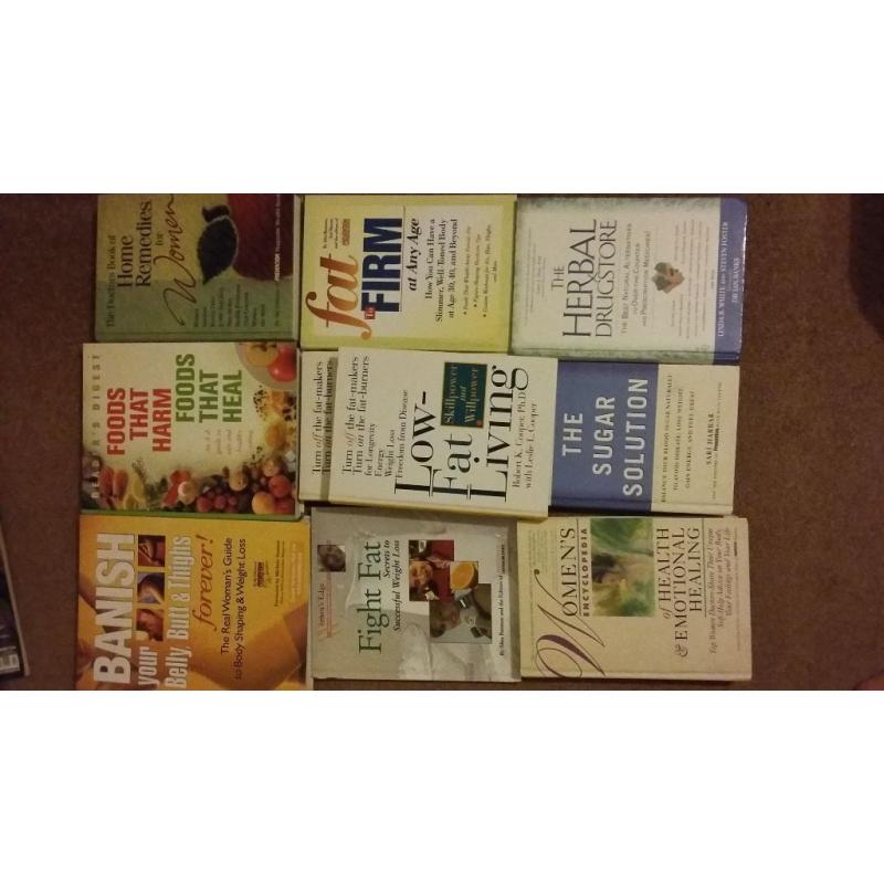 Bundle of 10 books about health care, remedies & foods. Large hardbacks by Rodale & Reader's Digest
