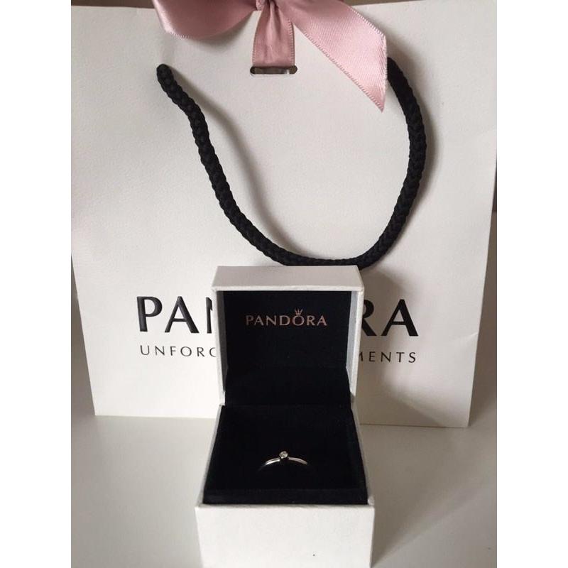 Beautiful Pandora Diamond Ring size 56