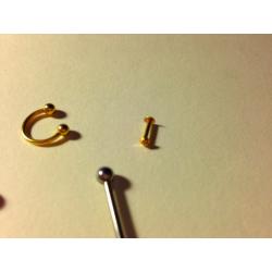 Various Gold and Titanium Piercing Jewellery (lip, nose, eyebrow, septum etc)