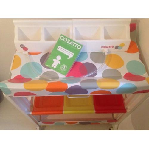Baby Changing Unit - COSATTO unisex with bath tub and drainage pipe