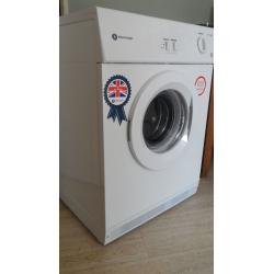 unused brand new large load tumble dryer with built in pull out venting kit
