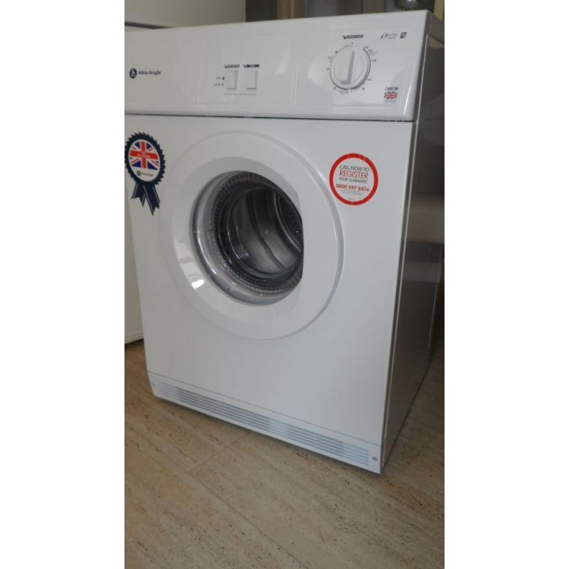 unused brand new large load tumble dryer with built in pull out venting kit