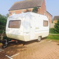 Vintage shabby chic light weight caravan