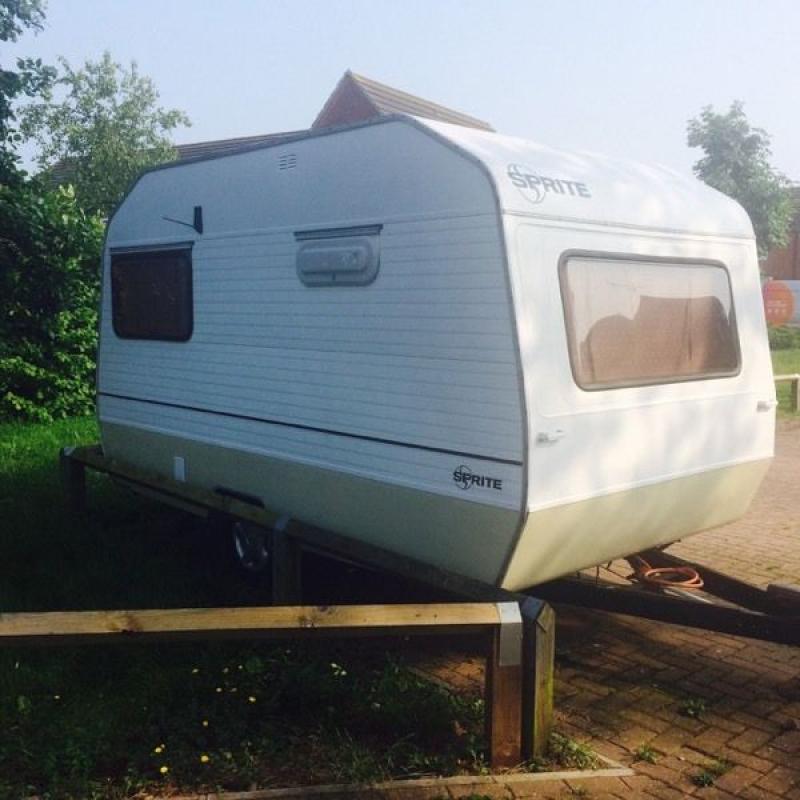Vintage shabby chic light weight caravan
