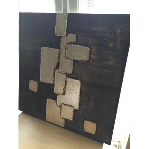 Black and gold fabric picture