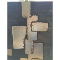 Black and gold fabric picture